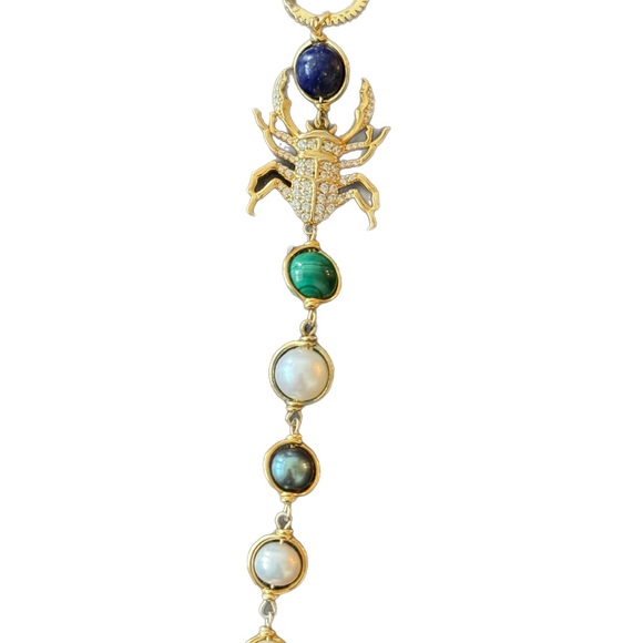 Songle drop earring with gemstones and crystals - Picture 4 of 10